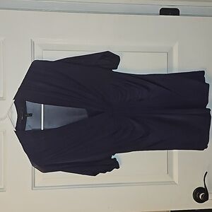 BCBG maxazria woman's dark purple dressy top. Short sleeves, size medium